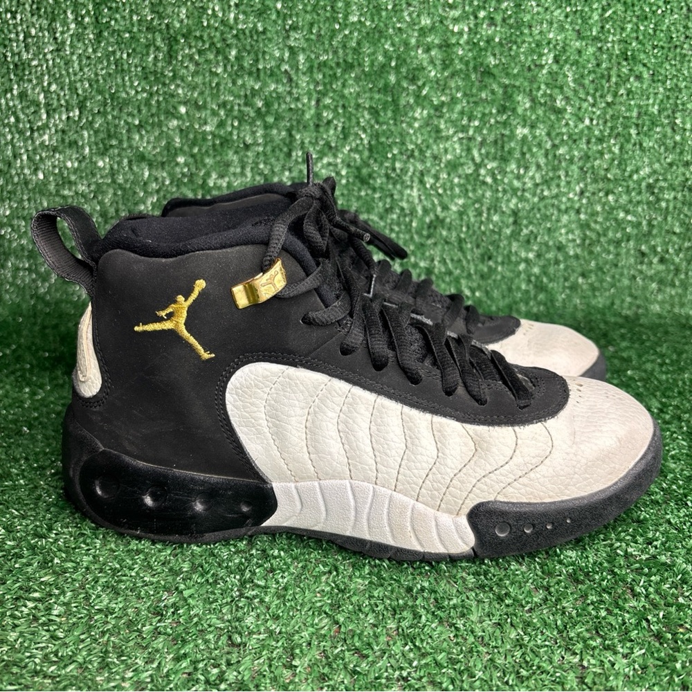 Nike Jumpman Pro Panda Oreo Youth Size 4.5Y  White Black‎ Gold